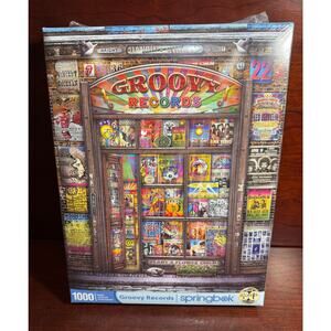 Springbok Groovy Records 1000 Pc Jigsaw Puzzle for Adults Classic Record Store